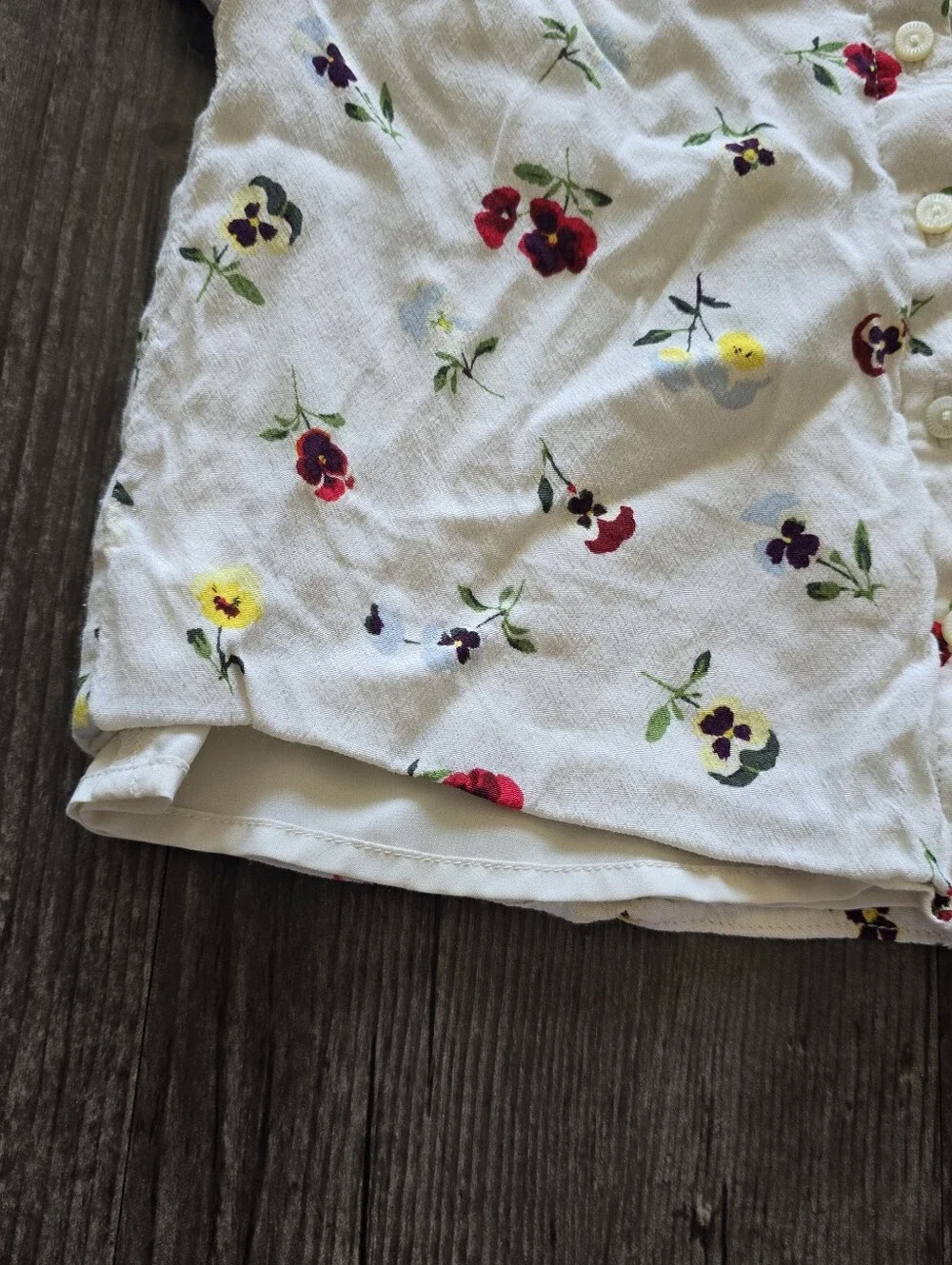 Gap Doen Girls Floral Blouse Top M